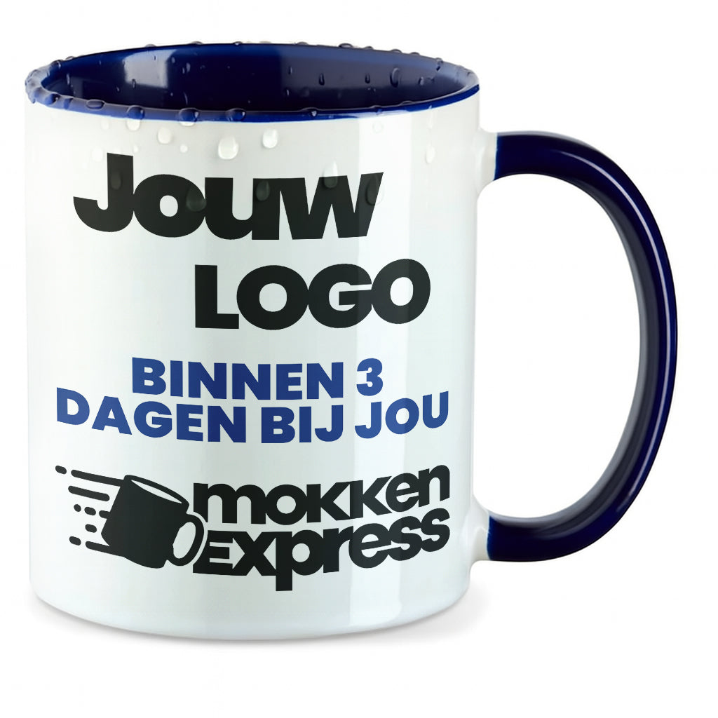 #Farbe_Donkerblauw
Donkerblauwe keramische mok met logo bedrukt. Laat nu uw mok met bedrijfslogo bedrukken.
