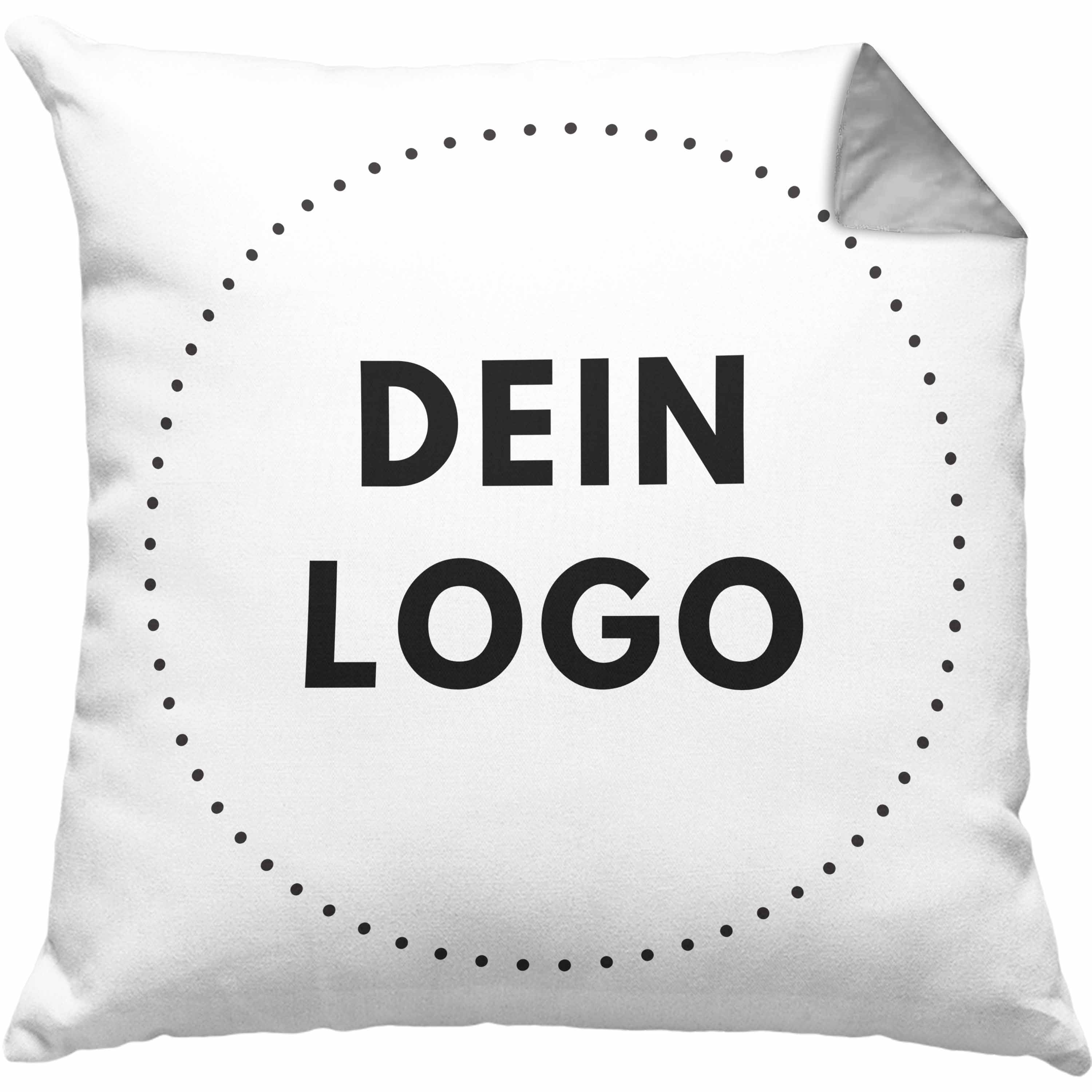 #Farbe_Grau
graues Kissen mit Logo – Schnell und günstig bedruckt mit Ihrem Firmenlogo, ideal für Branding und Kundengeschenke.