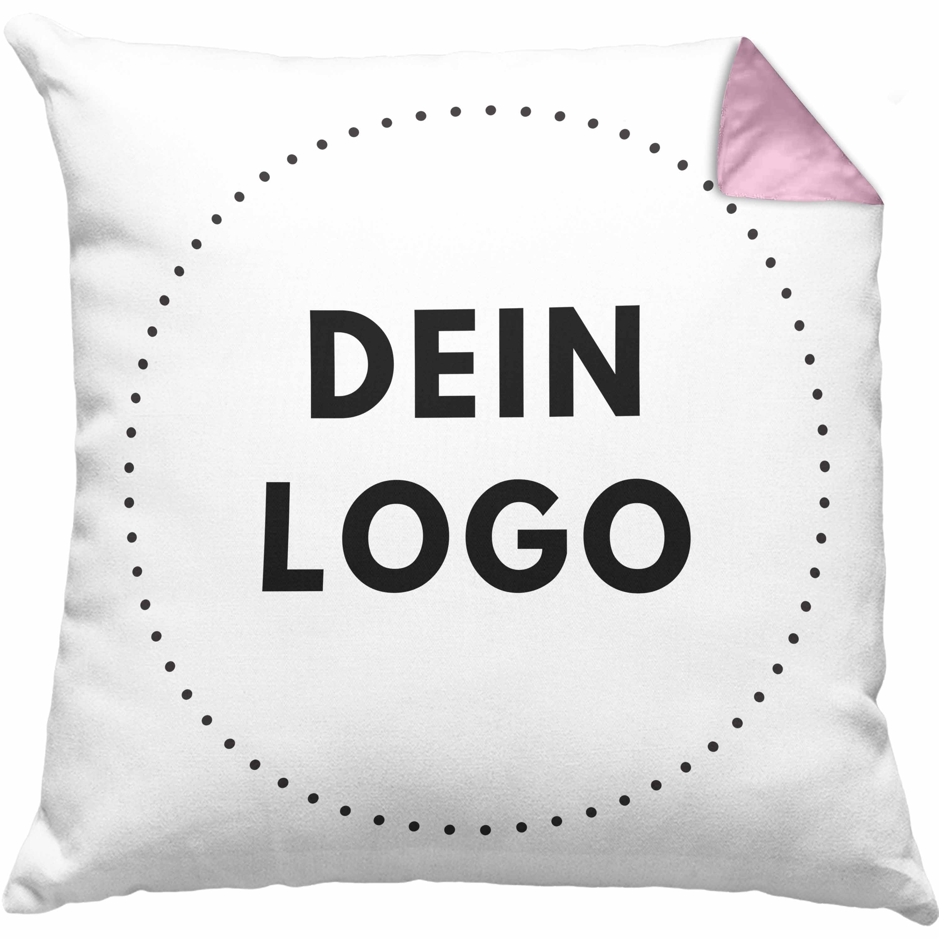 #Farbe_Rosa
rosa Kissen mit Logo – Schnell und günstig bedruckt mit Ihrem Firmenlogo, ideal für Branding und Kundengeschenke.